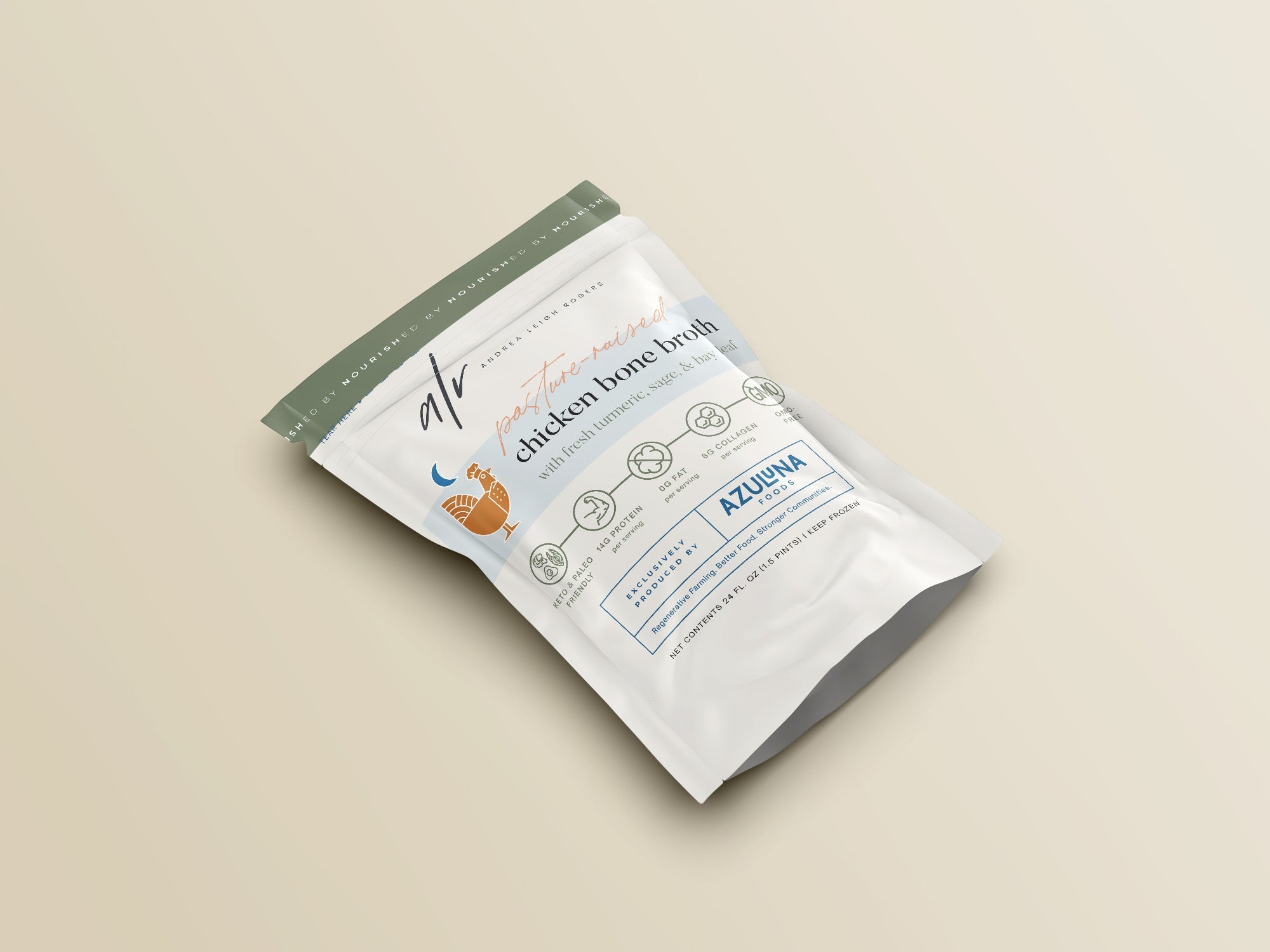 andrea leigh rogers azuluna foods pasture-raised chicken bone broth