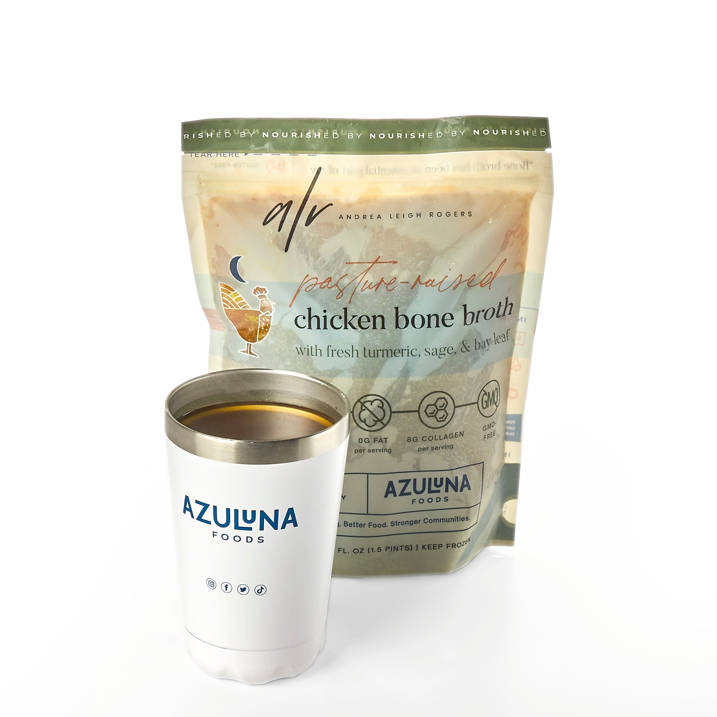premium pasture raised chicken bone broth azuluna foods