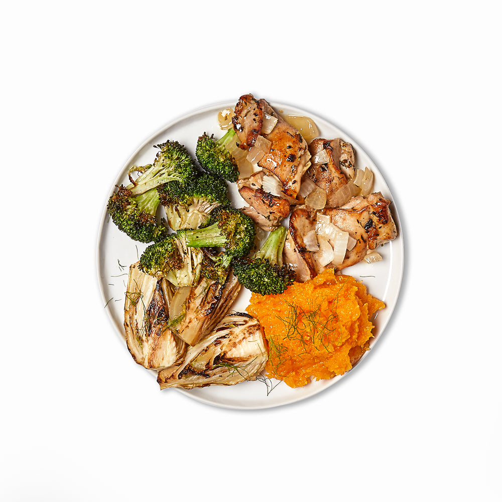 Fennel infused chicken leg