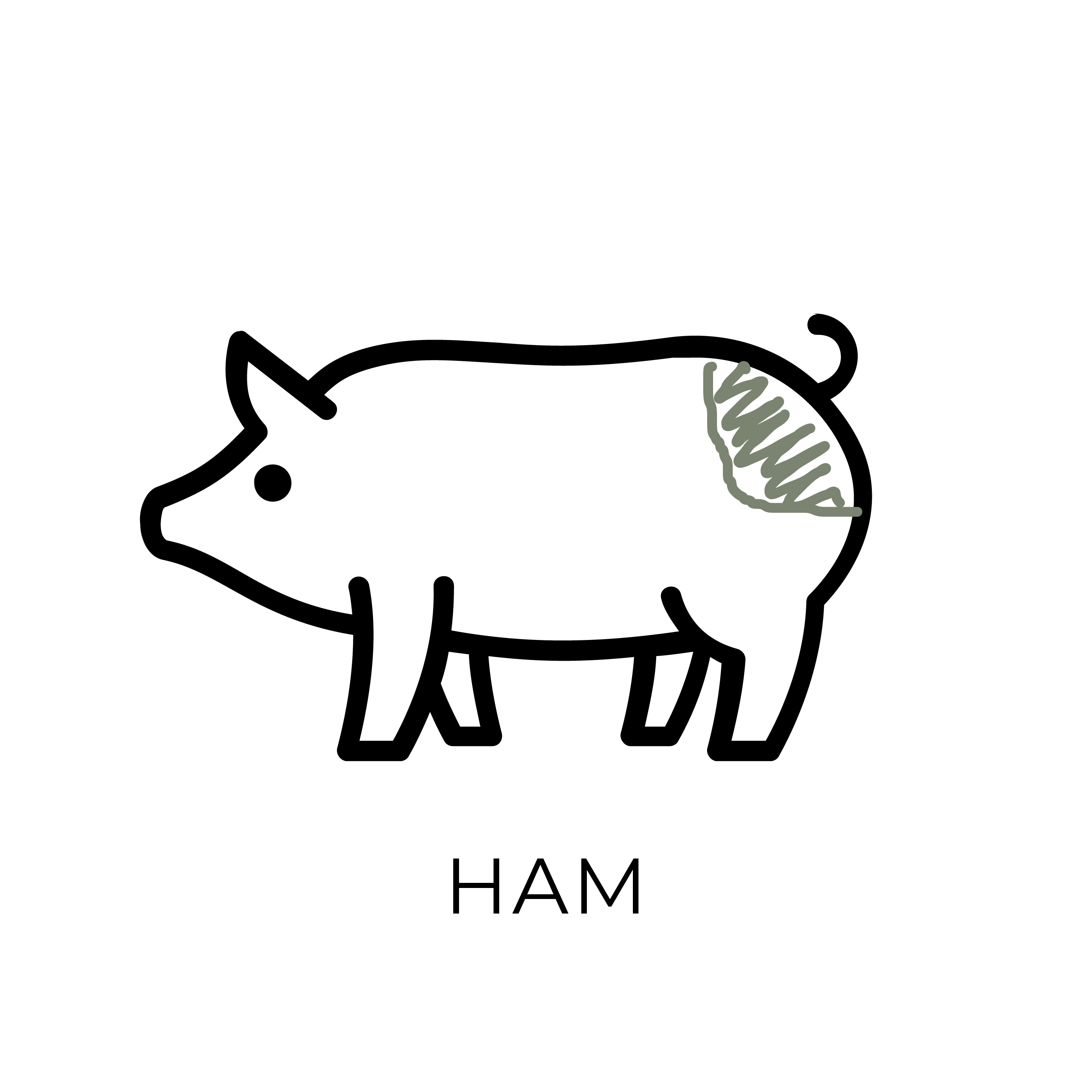 azuluna foods premium pasture raised pork ham smoked halves
