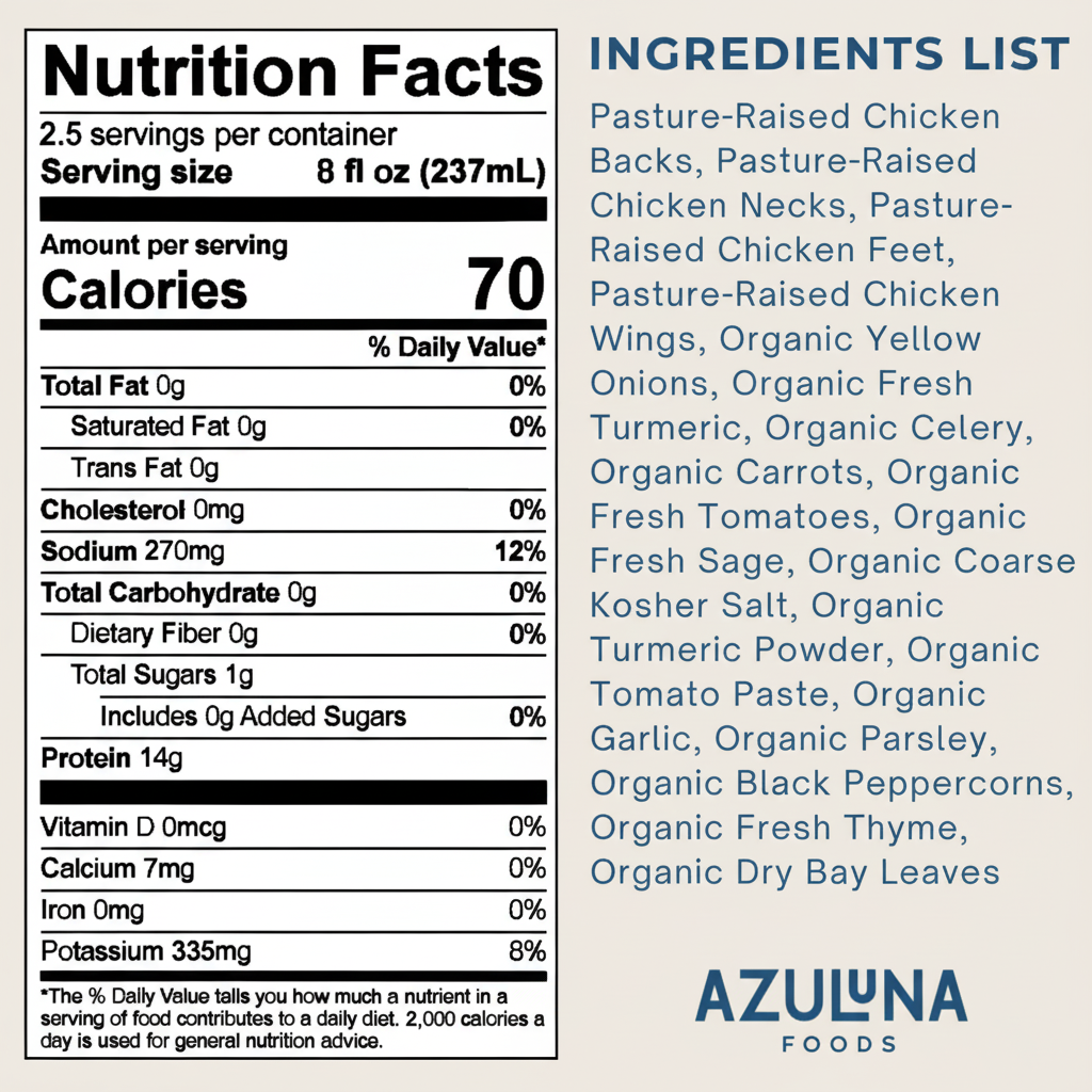 updated bone broth nutritional facts