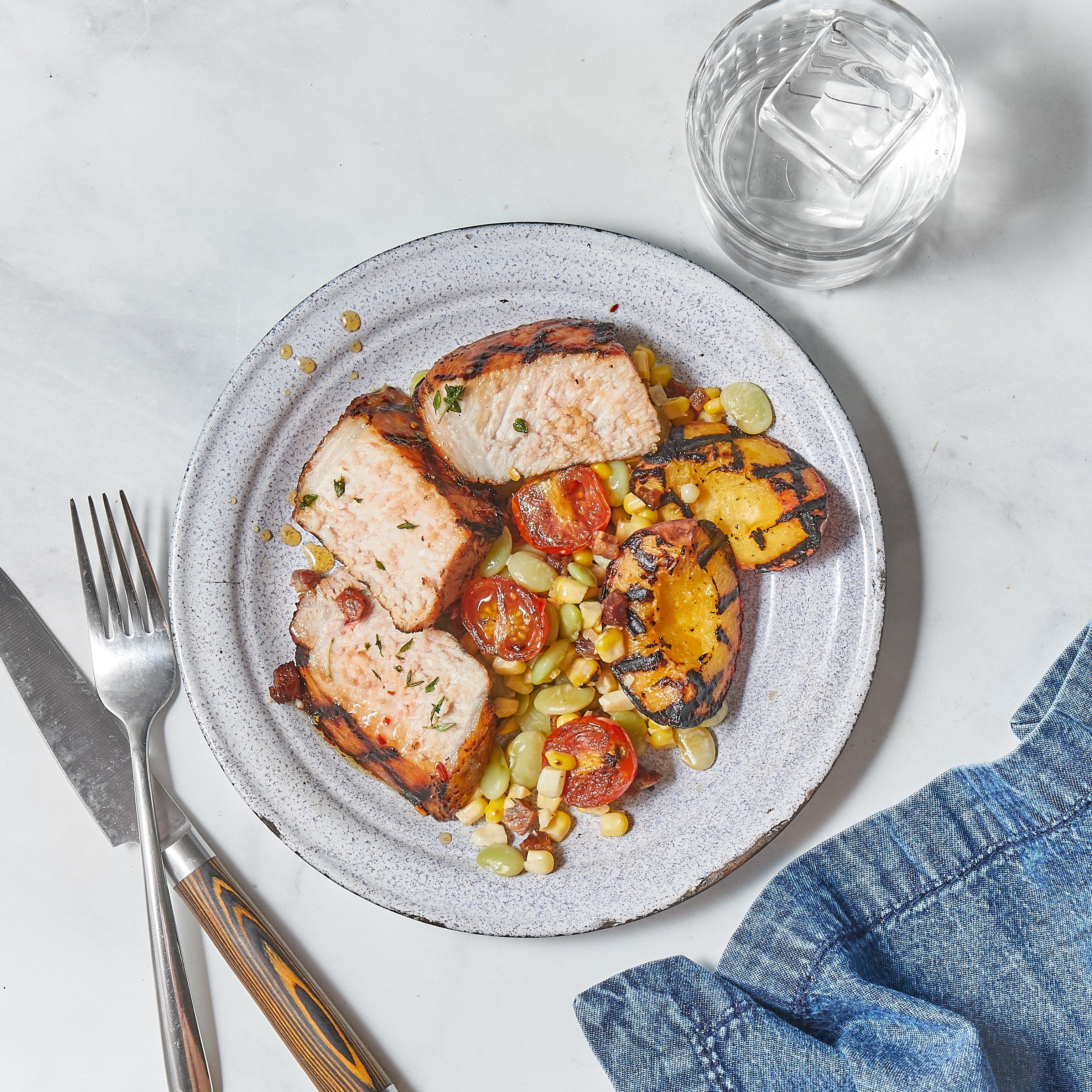 hot maple honey-glazed pork chop
