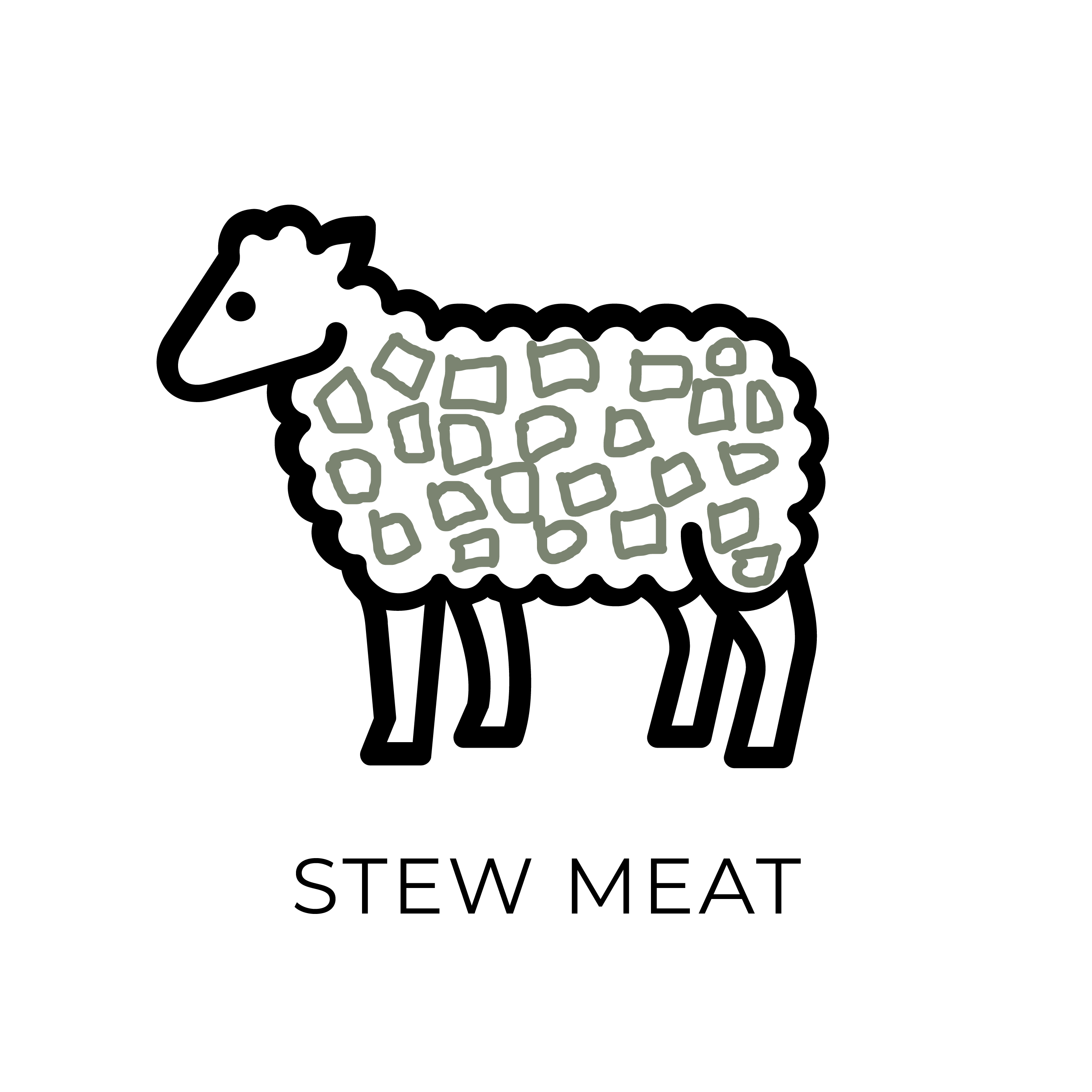 azuluna foods premium pasture raised lamb stew meat bone-in