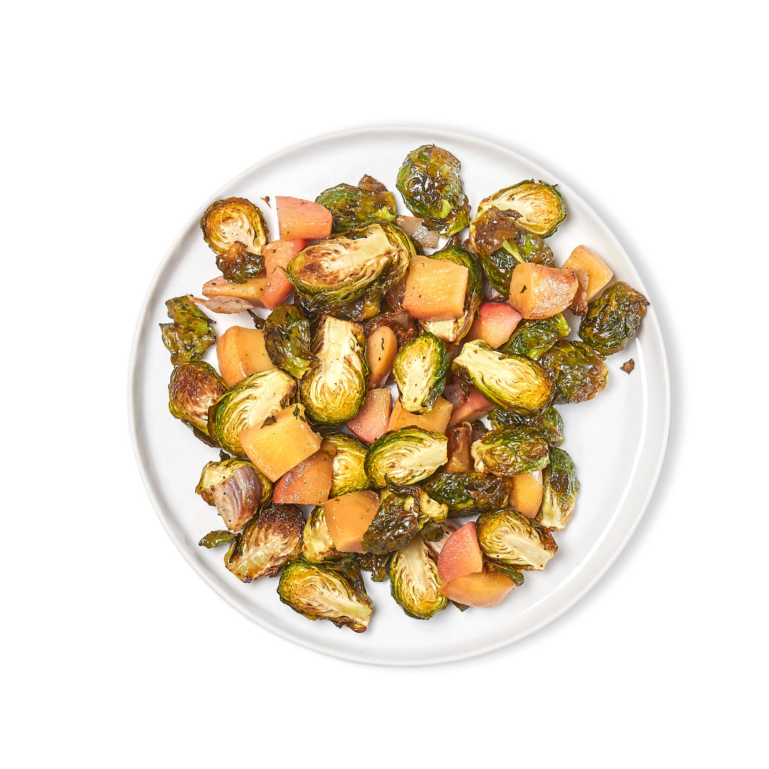 roasted brussel sprout and apple hash azuluna foods premium pasture raised ready to eat meal delivery