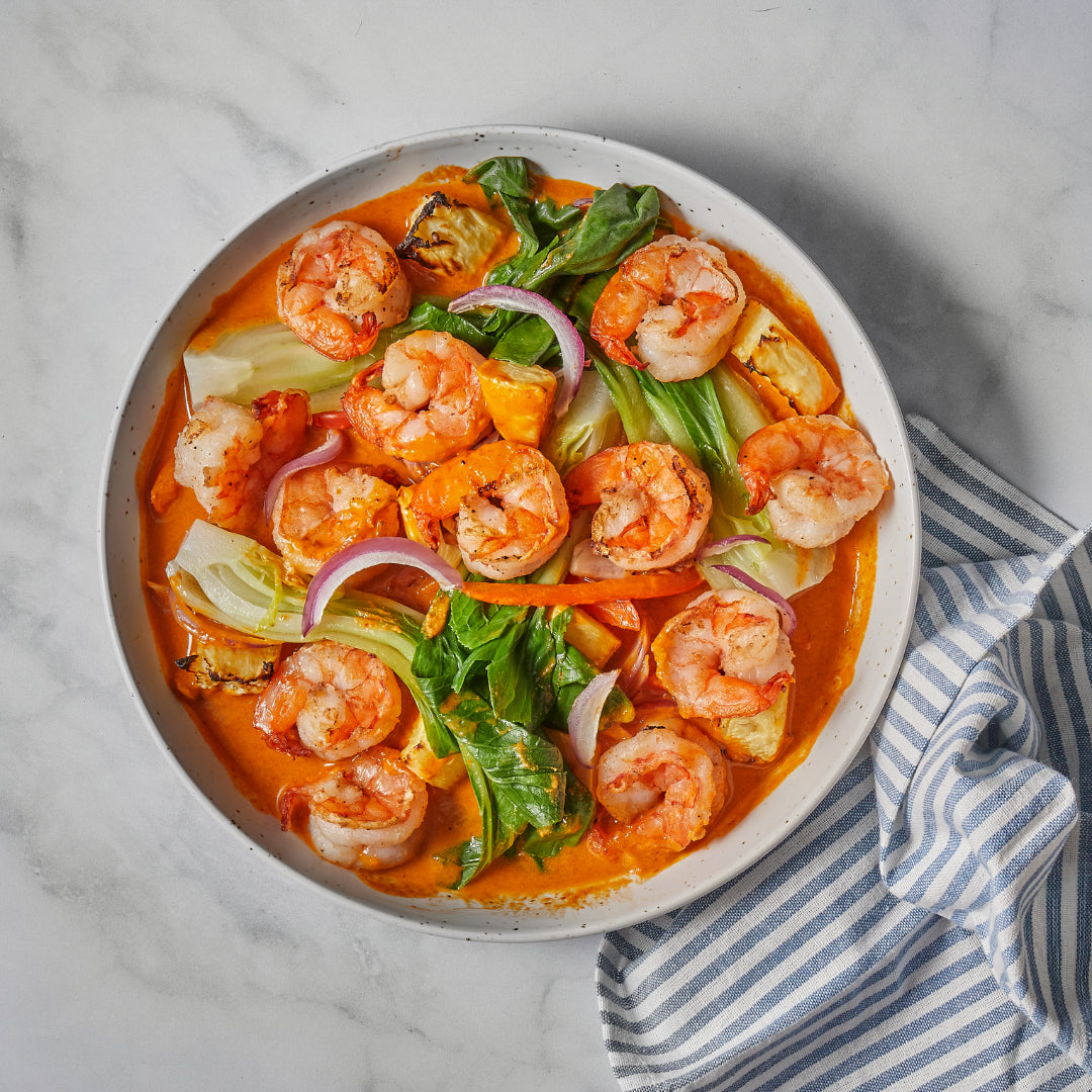 thai red shrimp curry (main) azuluna foods premium pasture raised ready to eat a la carte meal